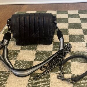 THINK ROYLN Black Quilted Crossbody Bag